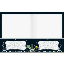 Chalkboard-Style Shooting-Stars Homework Folders - 12 folders