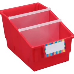 Chapter Book Library Bins™ With Dividers - Primary - 4 bins with dividers