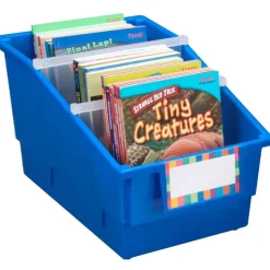 Chapter Book Library Bins™ With Dividers - Primary - 4 bins with dividers