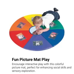 Children's Factory® See-Me Picture Mat - 36" Dia., Primary