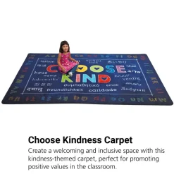 Choose Kind Black 6' x 9' Rectangle Pixel Perfect Carpet