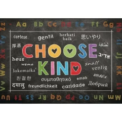 Choose Kind Black 6' x 9' Rectangle Pixel Perfect Carpet
