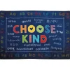 Choose Kind Blue 6' x 9' Rectangle Pixel Perfect Carpet