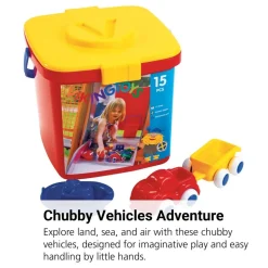 Chubby Land, Sea and Air Vehicles - Set of 15