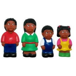 Chunky African American Family Figures - Set of 4
