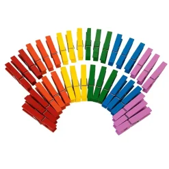 Classroom Management Rainbow Clothespins - 6 Colors