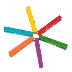 Classroom Management Rainbow Clothespins - 6 Colors