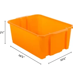 Classroom Stacking Bins, Set of 4 - Neon