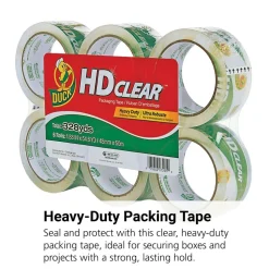 Clear Heavy Duty Packing Tape 6 pk