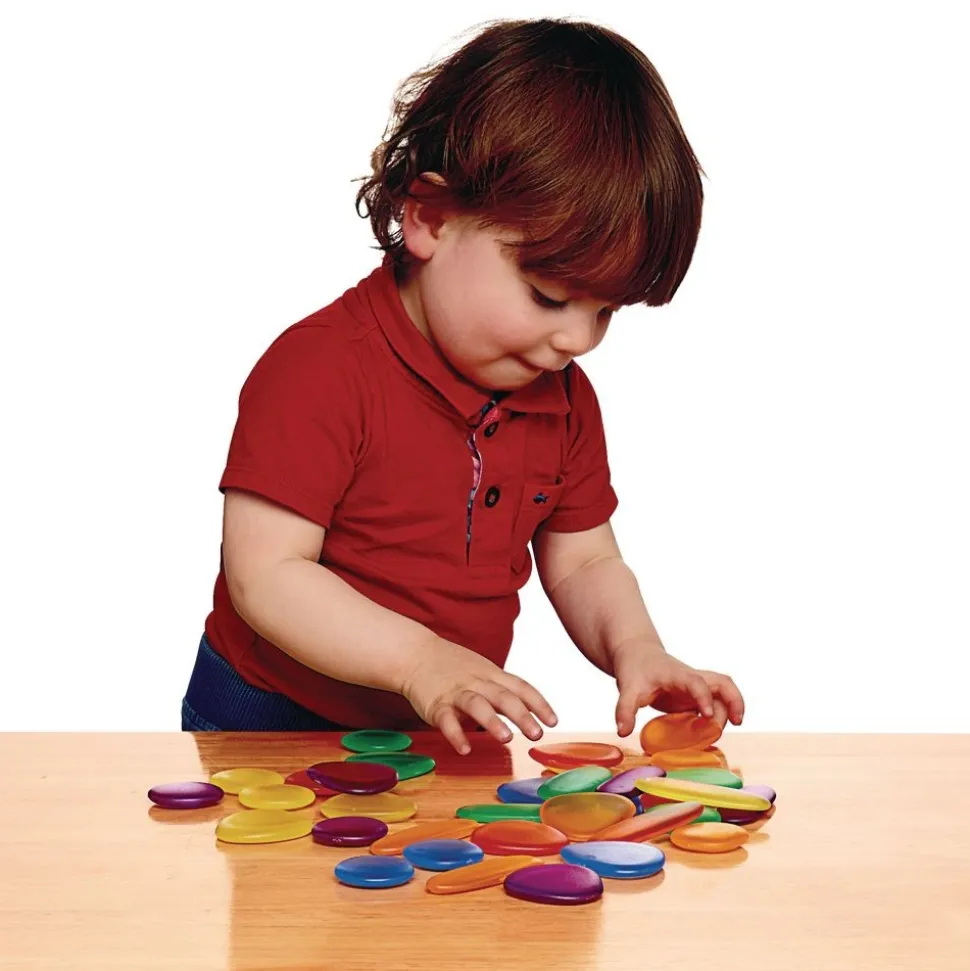 Clear Rainbow Pebbles - 36 pieces