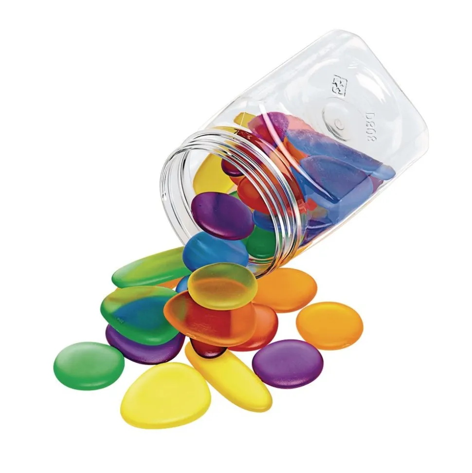 Clear Rainbow Pebbles - 36 pieces