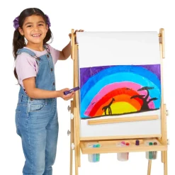 Colorations® All in One Wooden Adjustable Easel and Roll