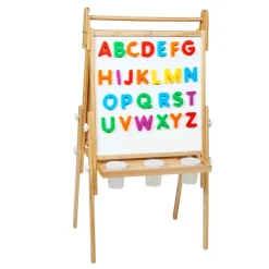 Colorations® All in One Wooden Adjustable Easel with Markers & Bonus Chalk