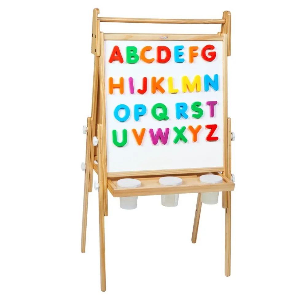 Colorations® All in One Wooden Adjustable Easel with Markers & Bonus Chalk