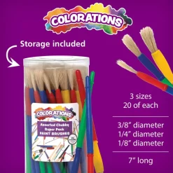 Colorations® Assorted Chubby Brush Super Pack - Set of 60