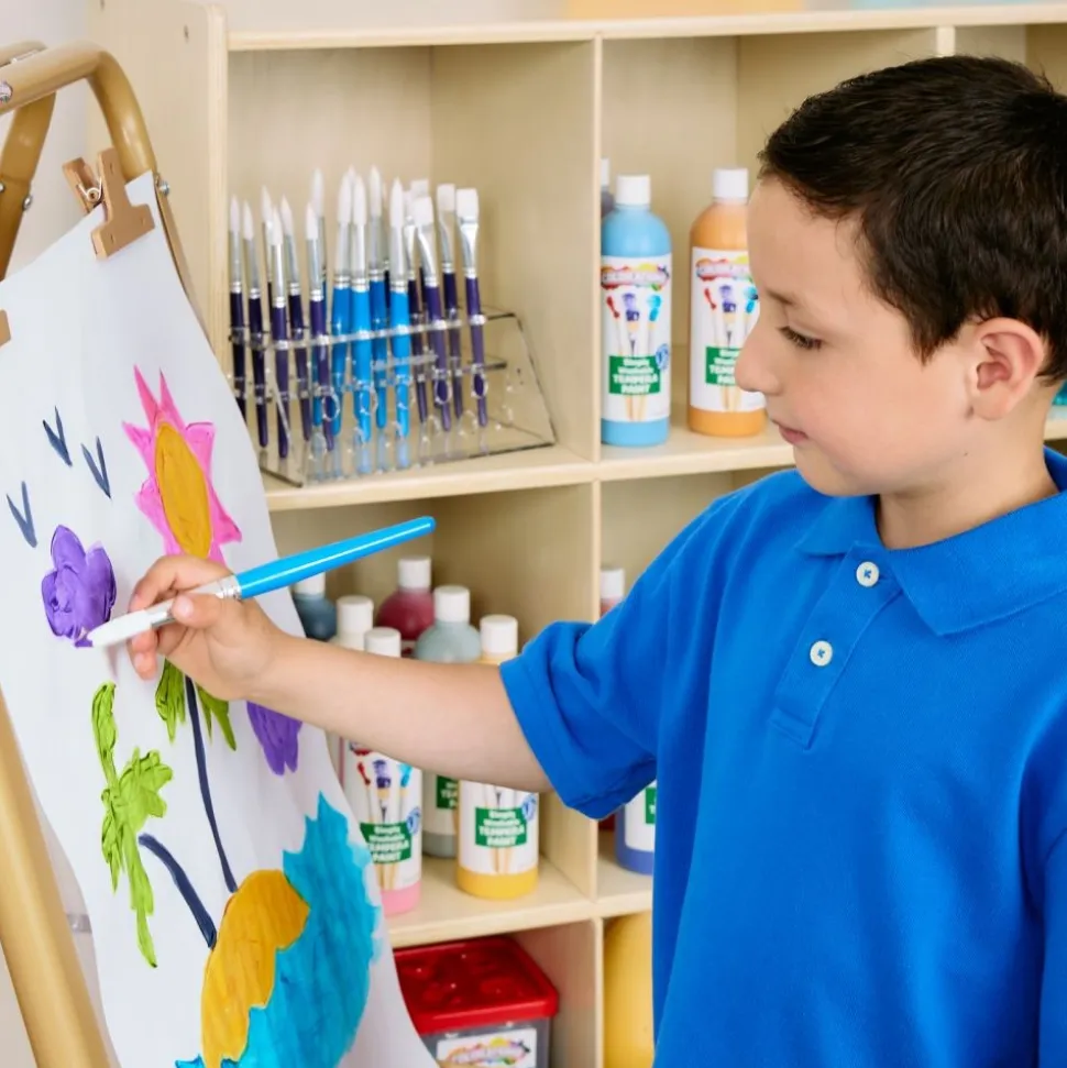 Colorations® Assorted Paintbrush Classpack and Simply Washable Tempera Paint Set