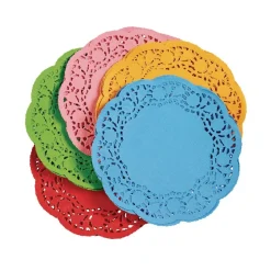Colorations® 6" Assorted Round Doilies - Pack of 120