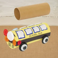 Colorations® Back-To-School School Bus Craft Kit - Makes 24 Crafts