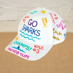 Colorations® Back-To-School School Spirit Baseball Cap Craft Kit - Makes 12 Crafts