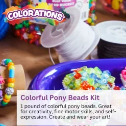 Colorations® Bead & Bracelet Kit - 1 lb. of beads and 24 Bracelets