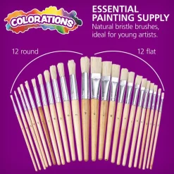 Colorations® Best Value Easel Paint Brush Assortment - Set of 24