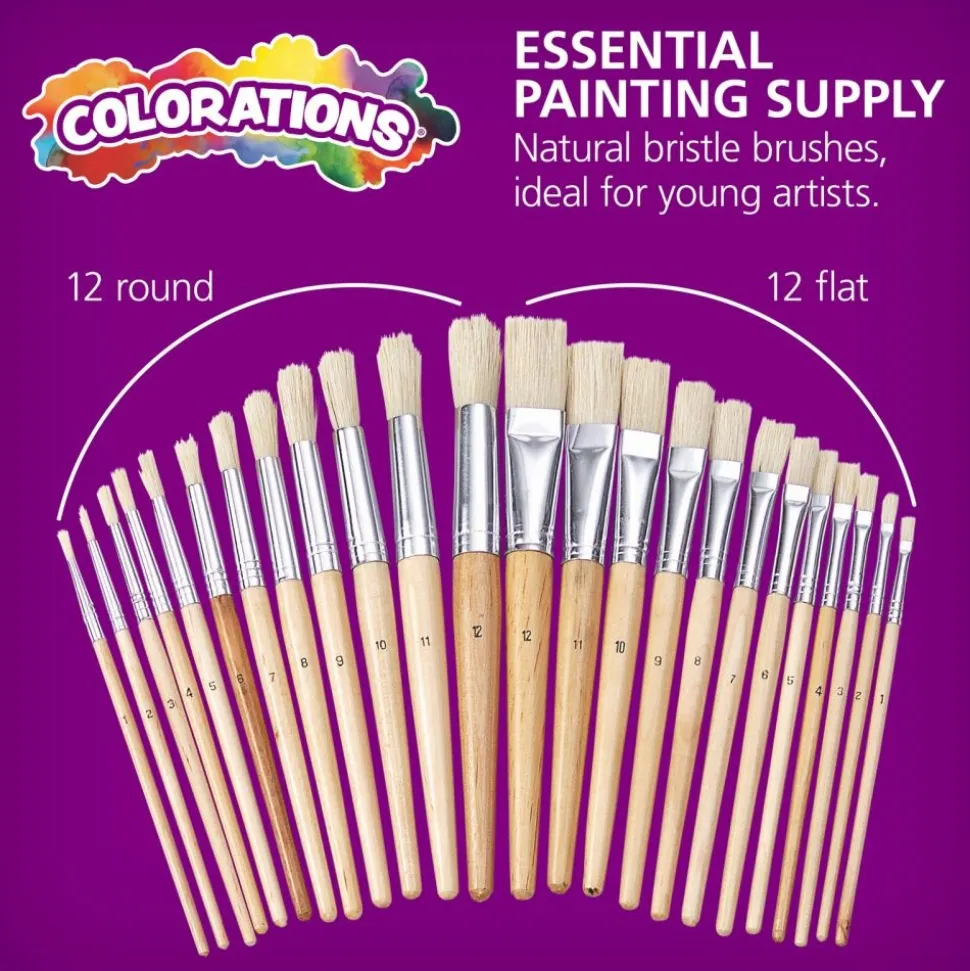 Colorations® Best Value Easel Paint Brush Assortment - Set of 24