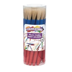 Colorations® Best Value Plastic Handle Brushes - Set of 24