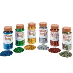 Colorations® Biodegradable Glitter - 6 Colors each 4 oz