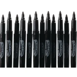 Colorations® Black Permanent Markers - Set of 12