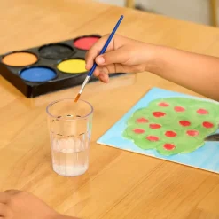 Colorations® 6 Bold Color Tempera Paint Cakes in Tray