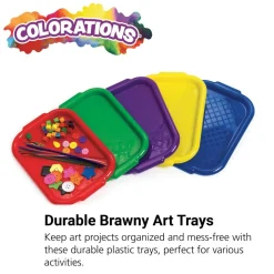 Colorations® Brawny Tough Plastic Art Trays - Set of 5