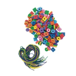 Colorations® Bright Stripe Beads 200 Beads