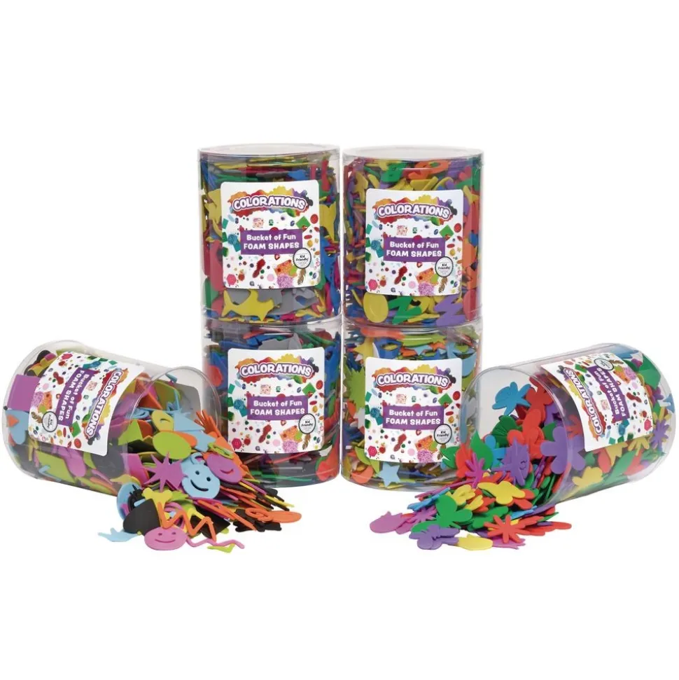 Colorations® Buckets of Fun Foam Shapes - Set of 6