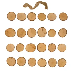 Colorations® Camp Nature Wood Slice Ornaments - Makes 24 Crafts