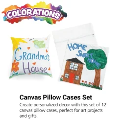 Colorations® Canvas Pillow Cases - Set of 12