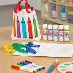 Colorations® Canvas Tote Bags - Set of 12