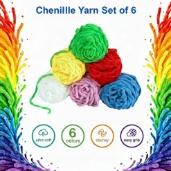 Colorations® Chenille Yarn - Set of 6