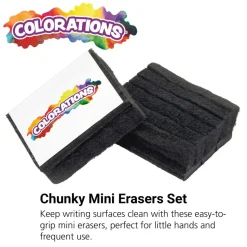 Colorations® Chunky Mini Erasers - Set of 10