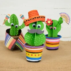 Colorations® Cinco de Mayo Fiesta Cactus Craft - Makes 12 Crafts