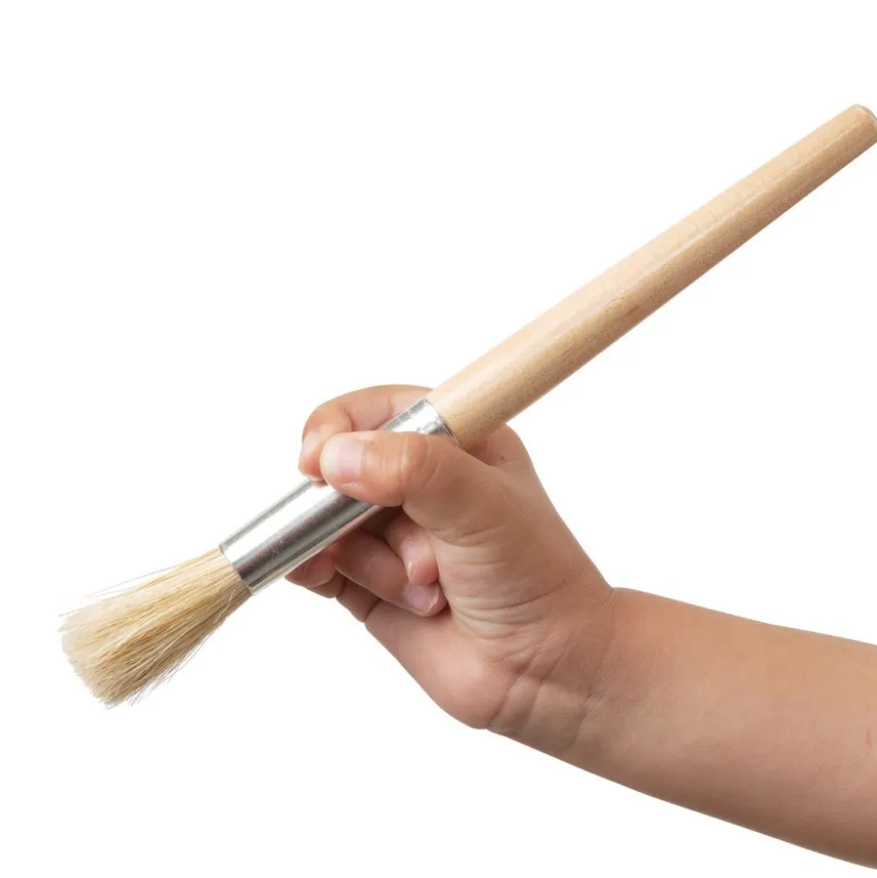 Colorations® Classic Wooden Chubby Brushes - Set of 24