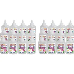 Colorations® Clear School Glue - 12 Per Set, 2 Sets, 24 Total, 4oz