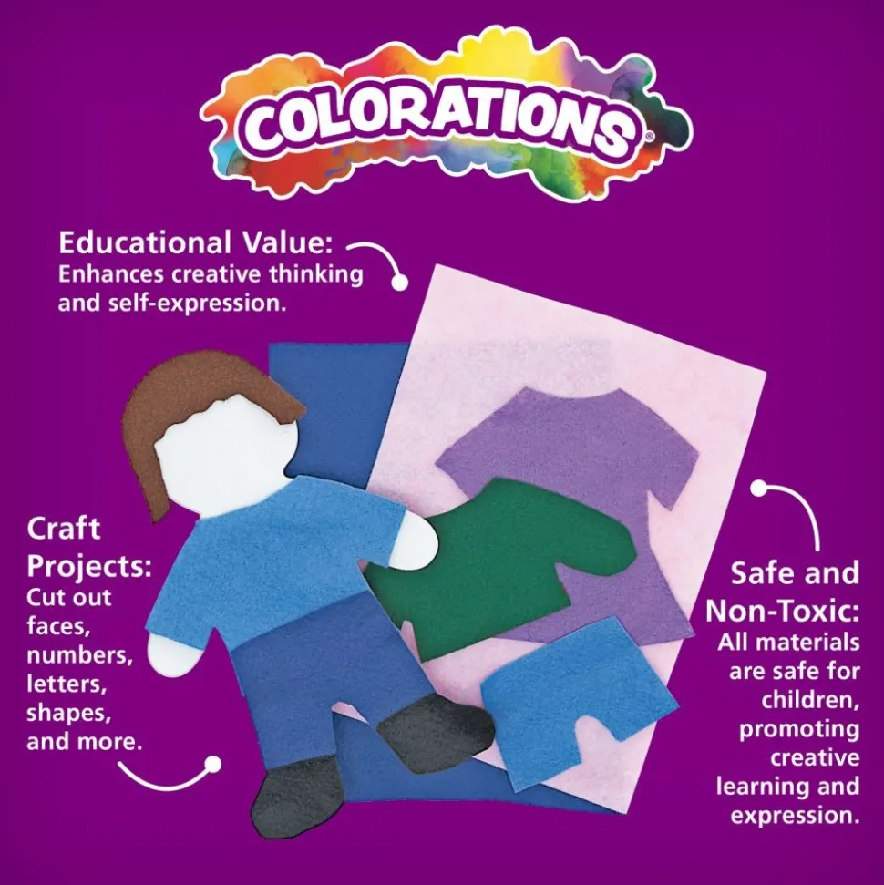 Colorations® Colored Felt, 9" x 12" - 50 Sheets