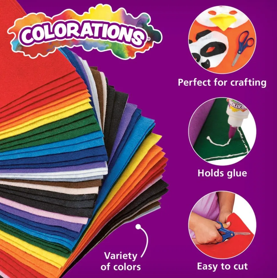 Colorations® Colored Felt, 9" x 12" - 50 Sheets