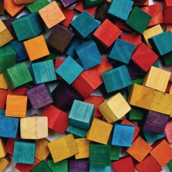 Colorations® Colored Wood Cubes - 196 Pieces