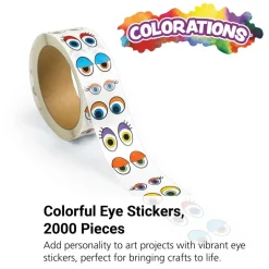 Colorations® Colorful Eye Stickers - 2,000 Pieces