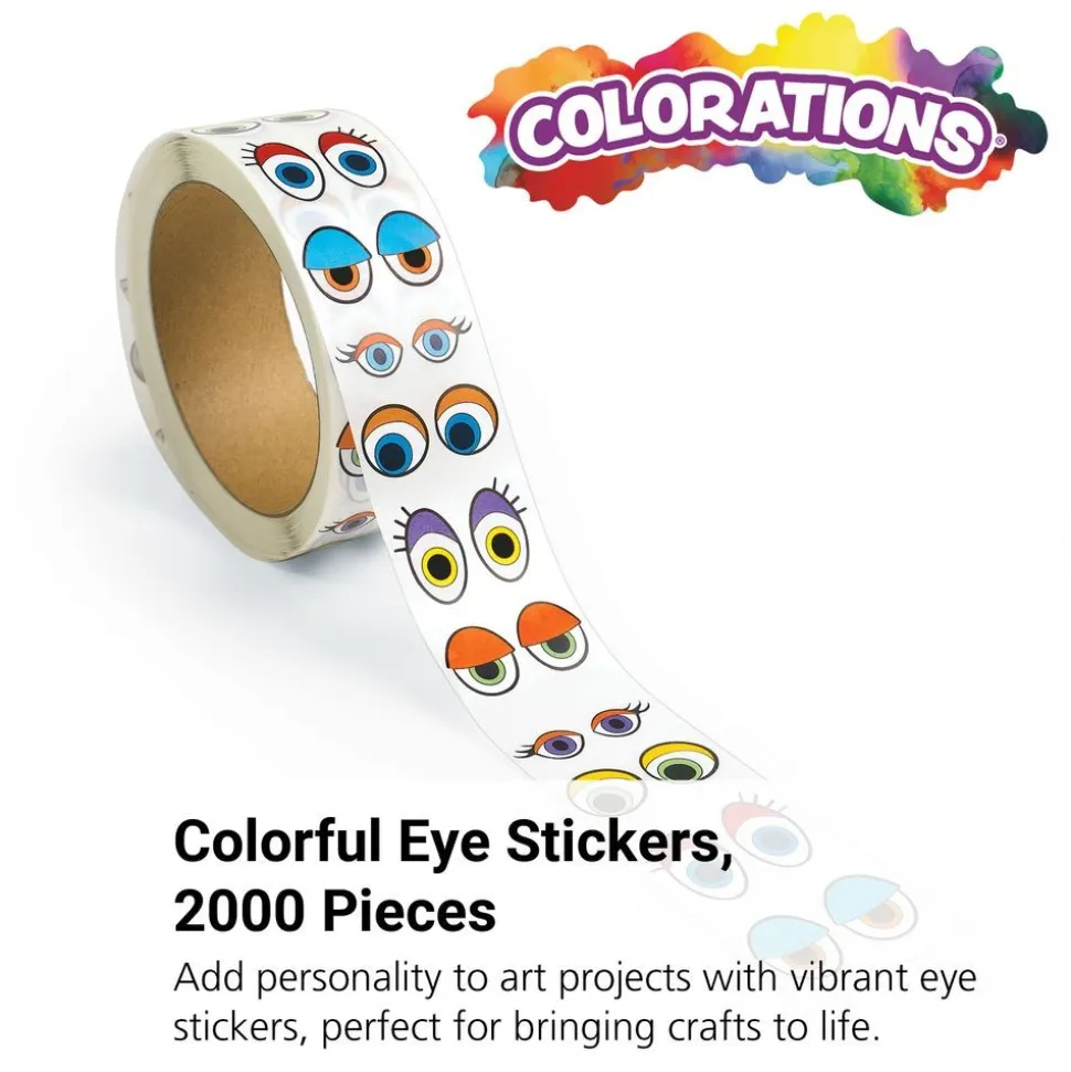 Colorations® Colorful Eye Stickers - 2,000 Pieces
