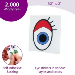 Colorations® Colorful Eye Stickers - 2,000 Pieces