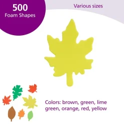 Colorations® Colorful Leaf Foam Shapes - 500 Pieces