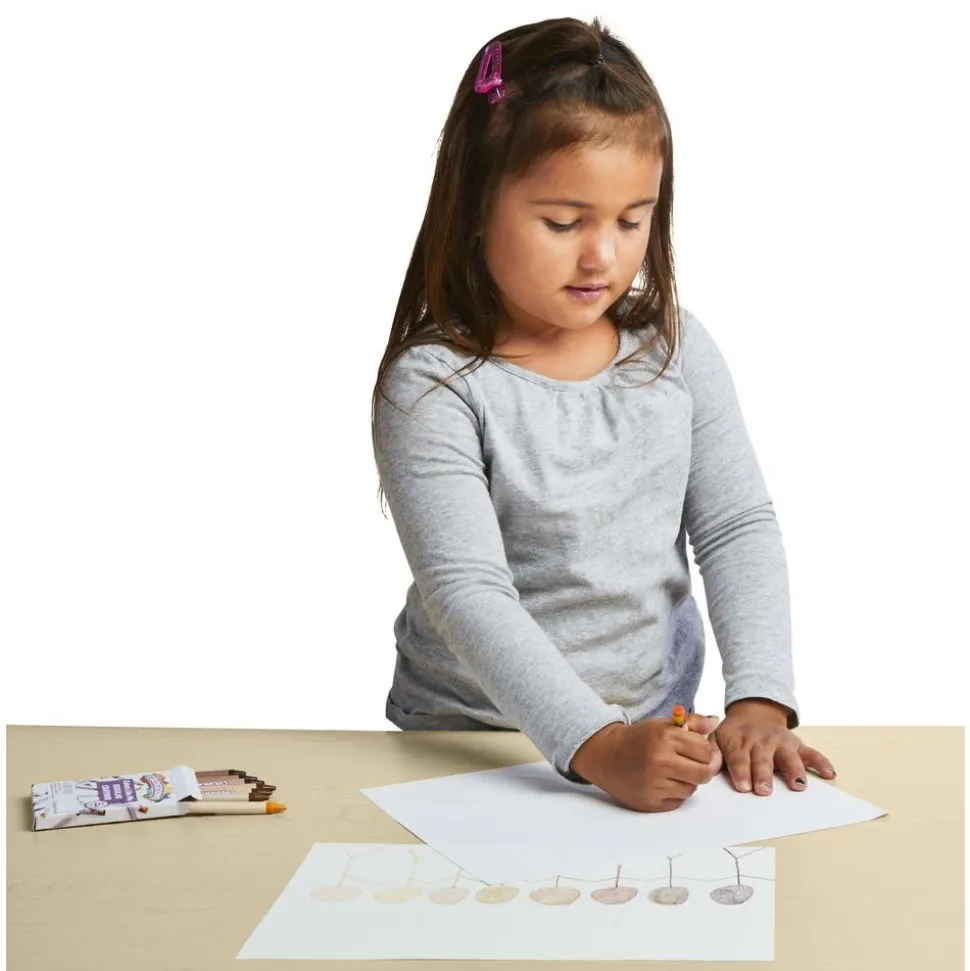 Colorations® Colors Like Me® Crayons 8 Clrs & Regular Crayons, 8 Clrs, Regular Size, 24 packs of each