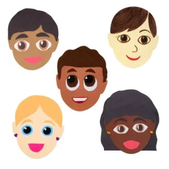 Colorations® Colors Like Me® Faces - Set of 24